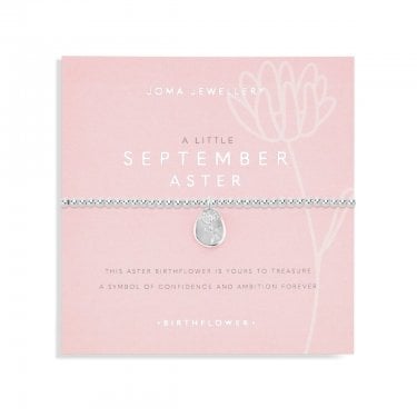 Joma Jewellery Birthflower A Little 'September' Aster Bracelet 17.5cm Stretch 