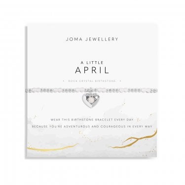 Joma Jewellery Birthstone A Little 'April' Bracelet 17.5cm Stretch  