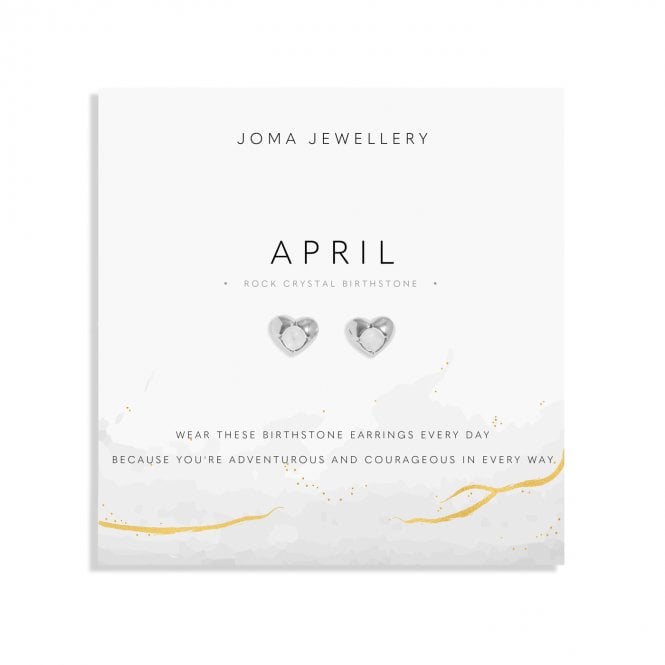 Joma Jewellery  Birthstone A Little 'April' Stud Earrings 0.9 x 0.8cm 