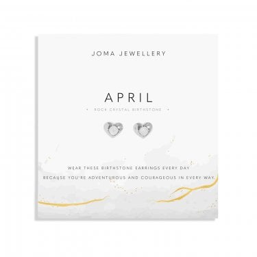 Joma Jewellery Birthstone A Little 'April' Stud Earrings 0.9 x 0.8cm 