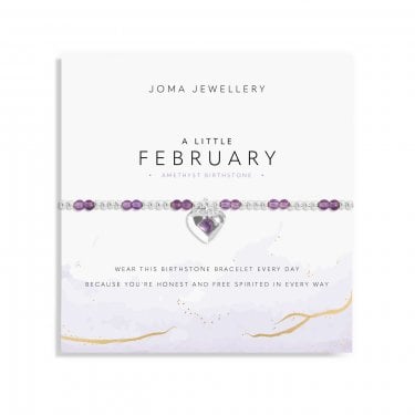 Joma Jewellery Birthstone A Little 'February' Bracelet 17.5cm Stretch  