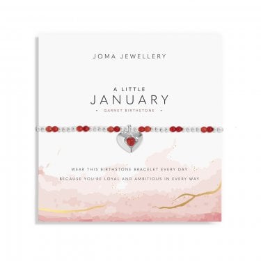 Joma Jewellery Birthstone A Little 'January' Bracelet 17.5cm Stretch  