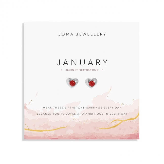 Joma Jewellery  Birthstone A Little 'January' Stud Earrings 0.9 x 0.8cm 