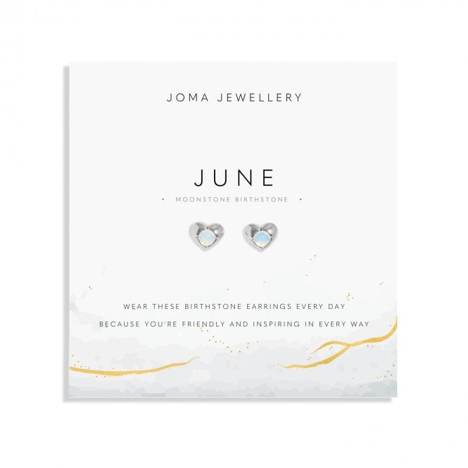 Joma Jewellery  Birthstone A Little 'June' Stud Earrings 0.9 x 0.8cm 