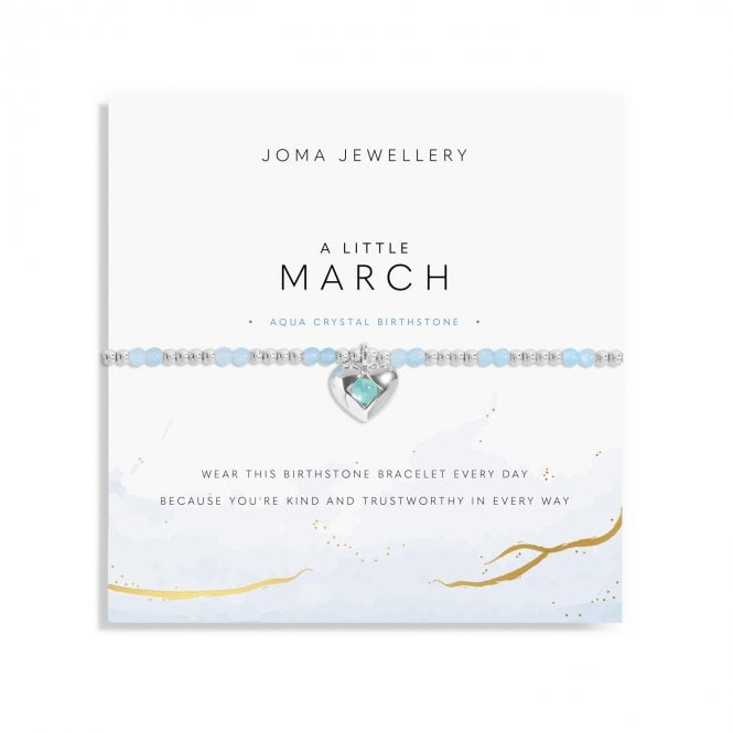 Joma Jewellery  Birthstone A Little 'March' Bracelet 17.5cm Stretch 