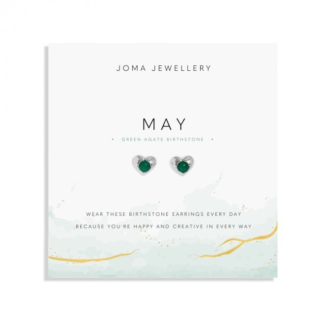 Joma Jewellery  Birthstone A Little 'May' Stud Earrings 0.9 x 0.8cm 