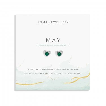 Joma Jewellery Birthstone A Little 'May' Stud Earrings 0.9 x 0.8cm 
