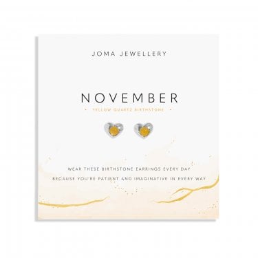 Joma Jewellery Birthstone A Little 'November' Stud Earrings 0.9 x 0.8cm