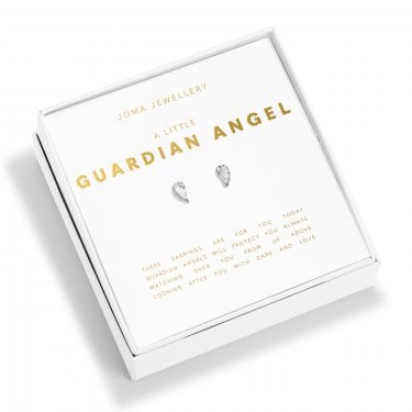 Joma Jewellery Boxed A Little 'Guardian Angel' Stud Earrings 0.4 x 0.8cm 