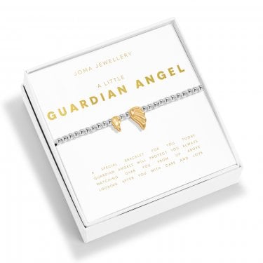 Joma Jewellery Boxed A Little 'Guardian Angel' Two Tone Bracelet 17.5cm Stretch  