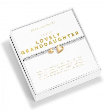 Joma Jewellery Boxed A Little 'Lovely Granddaughter' Two Tone Bracelet 17.5cm Stretch 