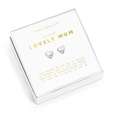 Joma Jewellery Boxed A Little 'Lovely Mum' Stud Earrings 0.7 x 0.8cm 