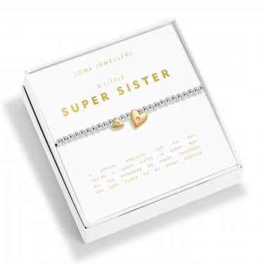 Joma Jewellery Boxed A Little 'Super Sister' Two Tone Bracelet 17.5cm Stretch 