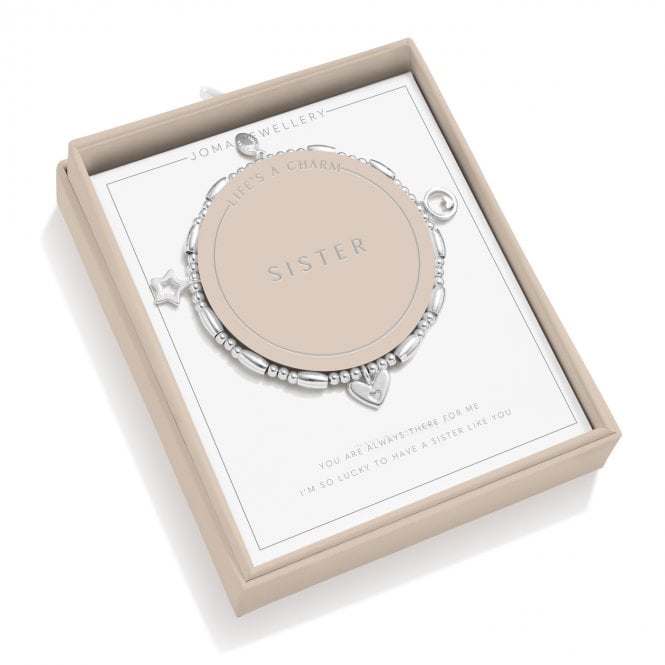 Joma Jewellery  Boxed Life's A Charm 'Sister' Bracelet 17.5cm Stretch