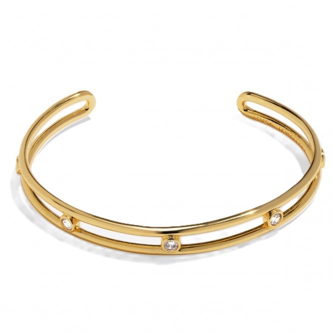 Joma Jewellery  Bracelet Bar CZ Gold Tone Bangle 5.8cm