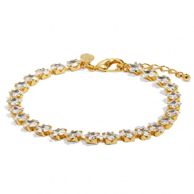 Joma Jewellery  Bracelet Bar Gold Tone Tennis Bracelet 18cm + 3cm