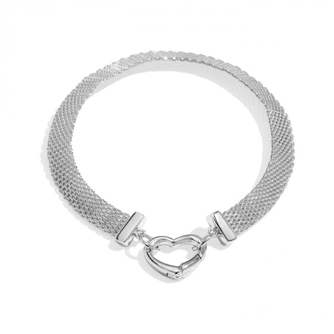 Joma Jewellery  Bracelet Bar Heart Clasp Mesh Bracelet 18cm 