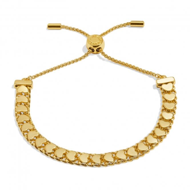 Joma Jewellery  Bracelet Bar Heart Gold Tone Chain Bracelet 24.5cm