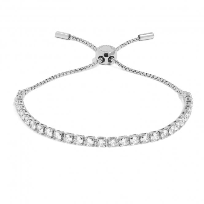 Joma Jewellery  Bracelet Bar Silver Tone Cubic Zirconia Tennis Bracelet 24.5cm