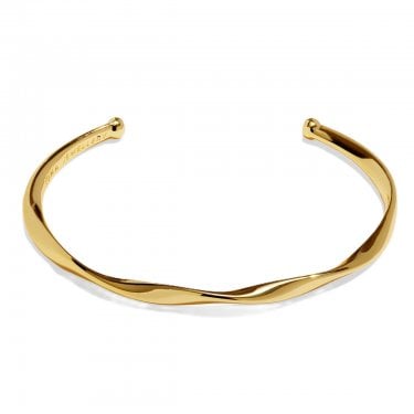 Joma Jewellery Bracelet Bar Twist Gold Tone Bangle 5.8cm