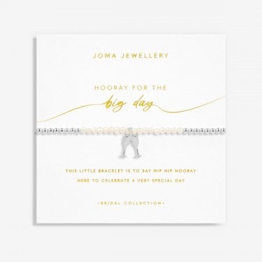 Joma Jewellery Bridal Pearl 'Hooray For The Big Day' Bracelet 17.5cm Stretch