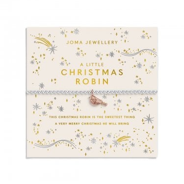 Joma Jewellery Christmas A Little 'Christmas Robin' Bracelet 17.5cm Stretch