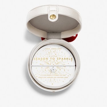 Joma Jewellery Christmas A Little 'Season To Sparkle' Bauble Jewellery Box Bracelet 17.5cm Stretch