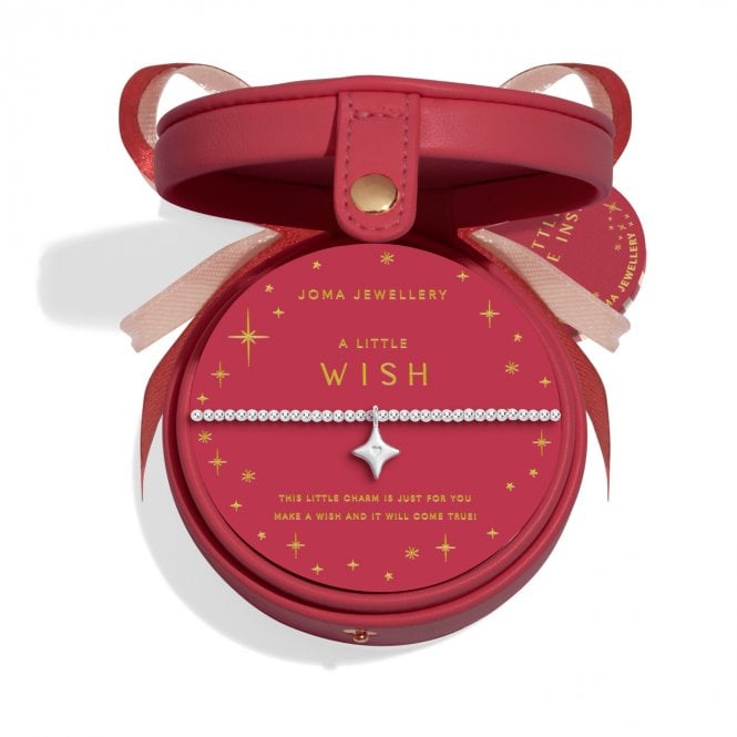 Joma Jewellery  Christmas A Little 'Wish' Bauble Jewellery Box Bracelet 17.5cm Stretch 