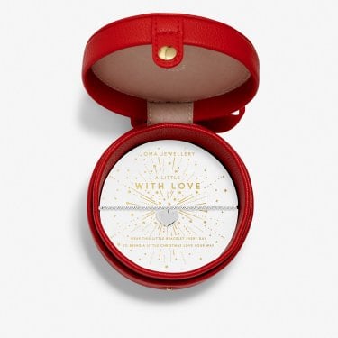 Joma Jewellery Christmas A Little 'With Love' Bauble Jewellery Box Bracelet 17.5cm Stretch