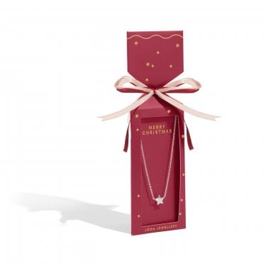 Joma Jewellery Christmas Cracker 'Merry Christmas' Necklace 46cm + 5cm