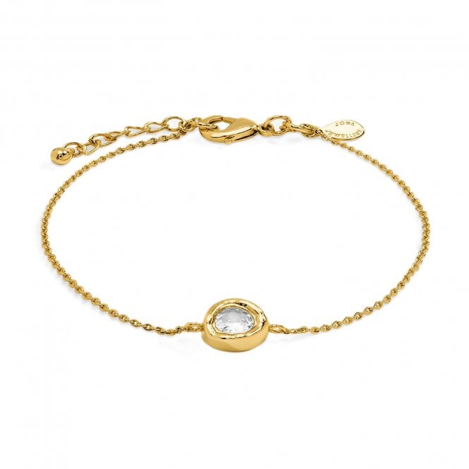 Joma Jewellery  Classic Collection Gold Tone Cubic Zirconia Bracelet 18cm + 3cm