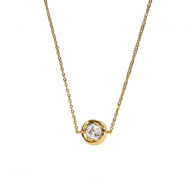 Joma Jewellery  Classic Collection Gold Tone Cubic Zirconia Necklace  40cm + 5cm