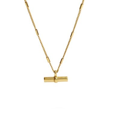 Joma Jewellery Classic Collection Gold Tone T-Bar Necklace 46cm + 5cm