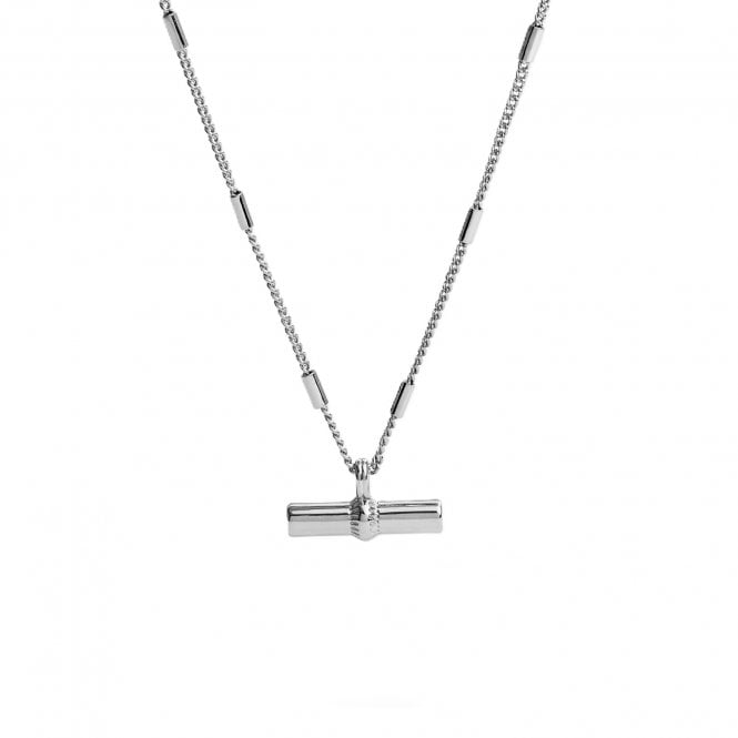 Joma Jewellery  Classic Collection Silver Tone T-Bar Necklace 46cm + 5cm