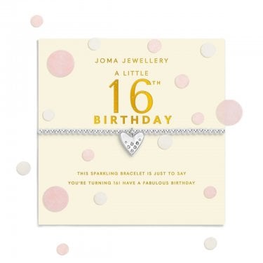 Joma Jewellery Confetti A Little '16th Birthday' Bracelet 17.5cm Stretch