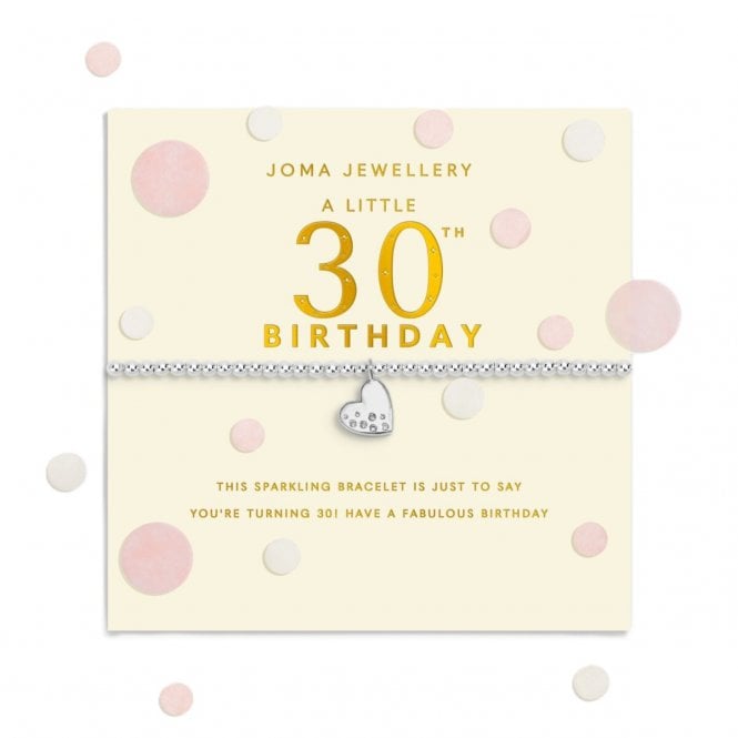 Joma Jewellery  Confetti A Little '30th Birthday' Bracelet 17.5cm Stretch