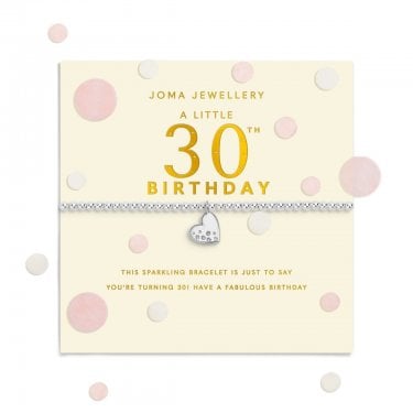 Joma Jewellery Confetti A Little '30th Birthday' Bracelet 17.5cm Stretch