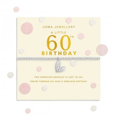 Joma Jewellery Confetti A Little '60th Birthday' Bracelet 17.5cm Stretch