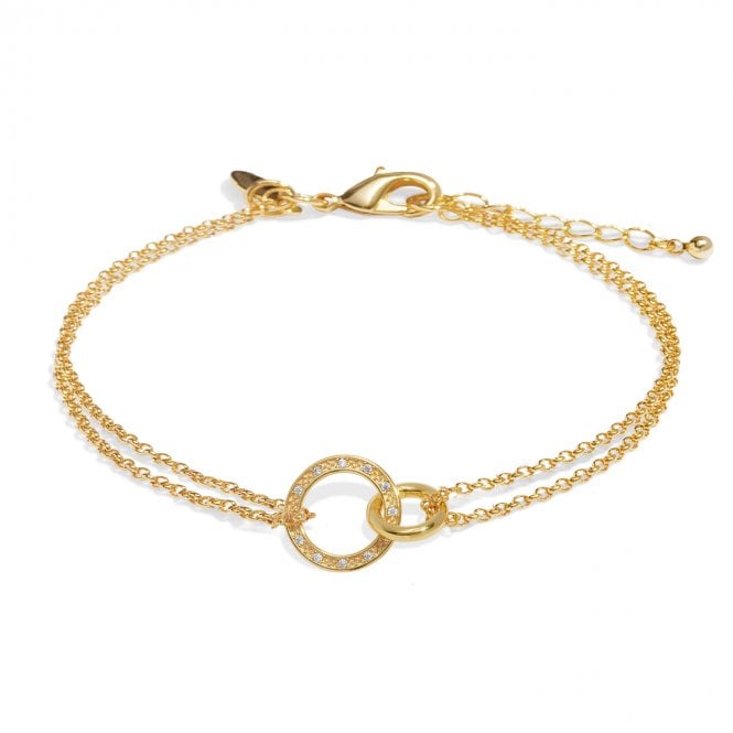 Joma Jewellery  Evermore Linked Circles Gold Tone Bracelet 18cm + 3cm 