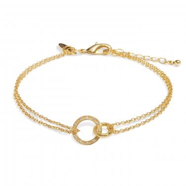 Joma Jewellery Evermore Linked Circles Gold Tone Bracelet 18cm + 3cm 