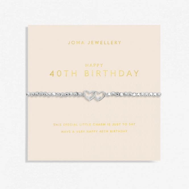 Joma Jewellery  Forever Yours '40th Birthday' Bracelet 17.5cm Stretch