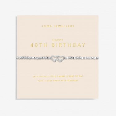 Joma Jewellery Forever Yours '40th Birthday' Bracelet 17.5cm Stretch