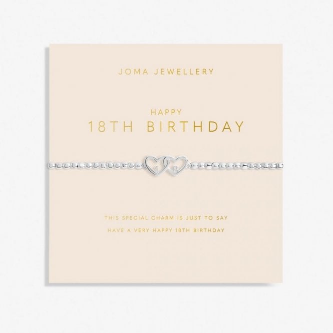 Joma Jewellery  Forever Yours 'Happy 18th Birthday' Bracelet 17.5cm Stretch