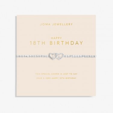 Joma Jewellery Forever Yours 'Happy 18th Birthday' Bracelet 17.5cm Stretch