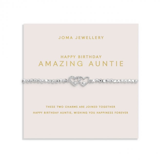 Joma Jewellery  Forever Yours 'Happy Birthday Amazing Auntie' Bracelet 17.5cm Stretch 