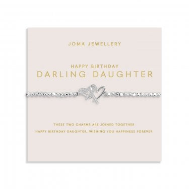 Joma Jewellery Forever Yours 'Happy Birthday Darling Daughter' Bracelet 17.5cm Stretch 