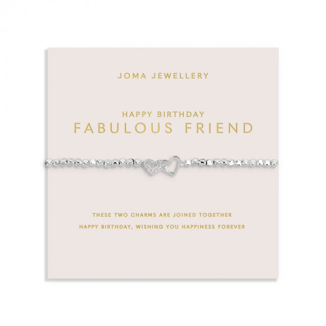 Joma Jewellery  Forever Yours 'Happy Birthday Fabulous Friend' Bracelet 17.5cm Stretch 