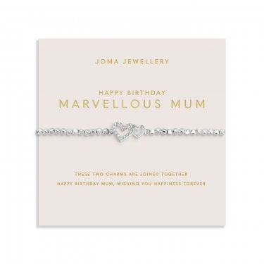 Joma Jewellery Forever Yours 'Happy Birthday Marvellous Mum' Bracelet 17.5cm Stretch