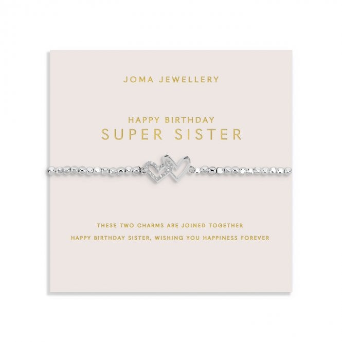 Joma Jewellery  Forever Yours 'Happy Birthday Super Sister' Bracelet 17.5cm Stretch