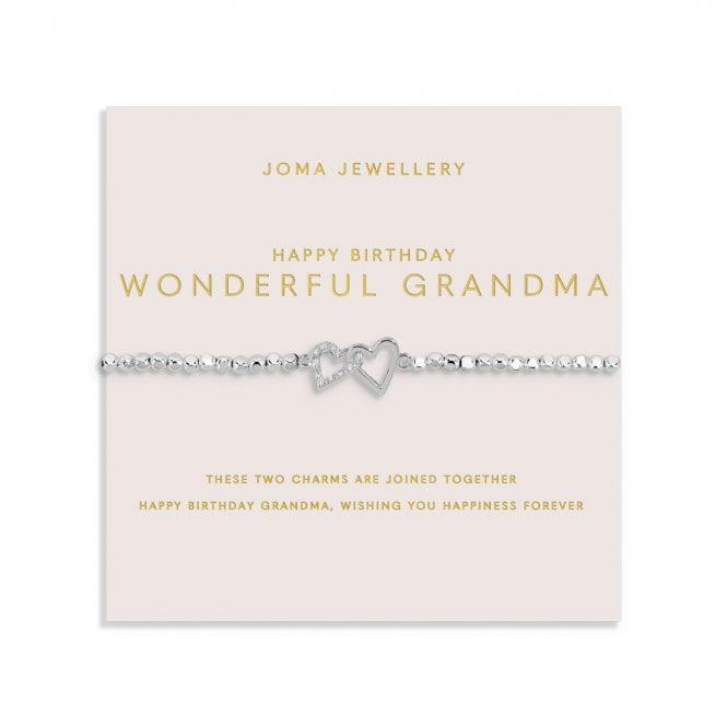 Joma Jewellery  Forever Yours 'Happy Birthday Wonderful Grandma' Bracelet 17.5cm Stretch